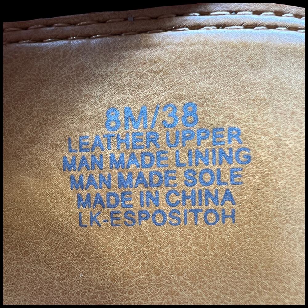 LUCKY BRAND Espositoh Women 8M Honey Pebbled Br own Leather Knee High Boots Ride - Picture 15 of 16